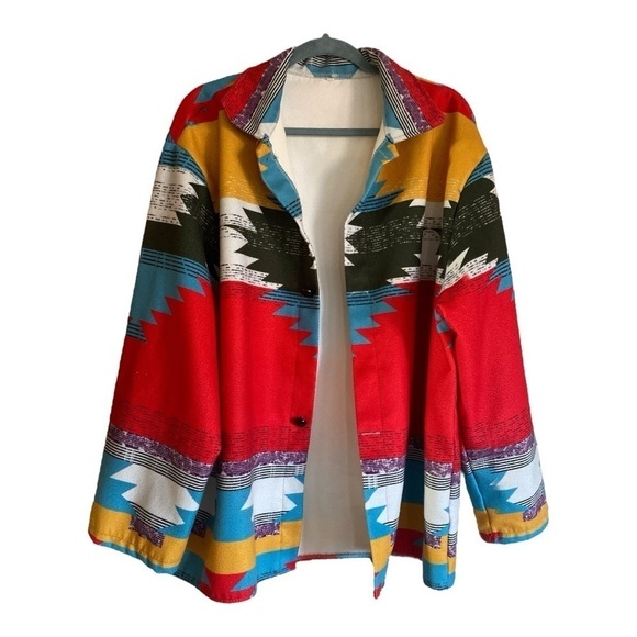 Southwest Aztec Lightweight All Seasons Jacket Southwest Colors Women’s Size 2X - Picture 3 of 13